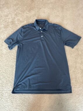 Southern Proper Navy Striped Polo L